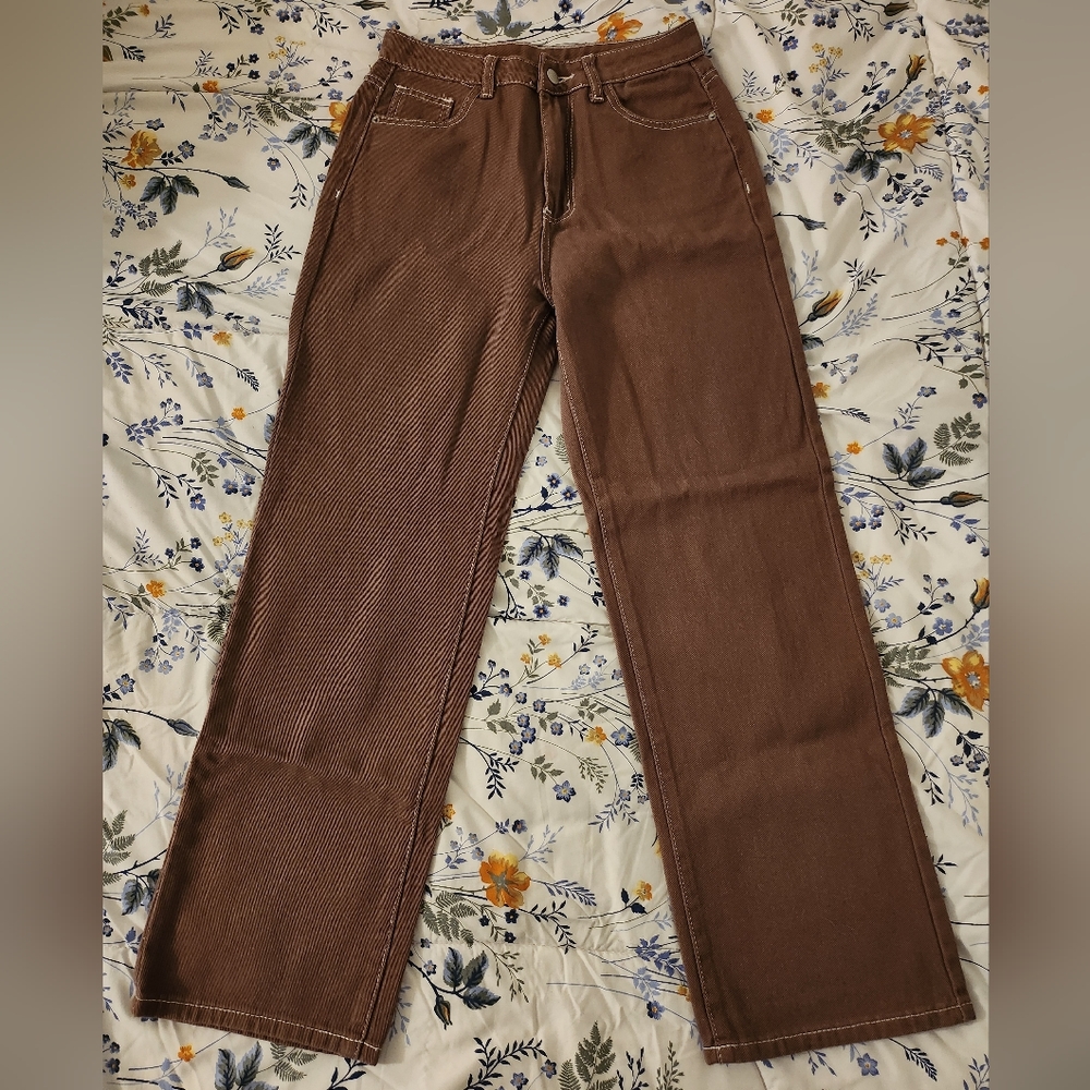 Brown Denim Pants